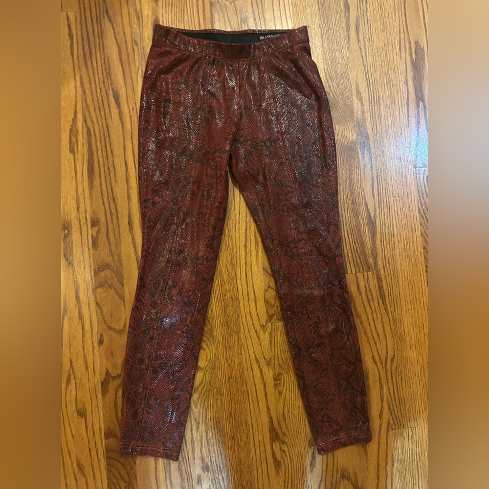 Blank NYC Snakeskin textured straight leg pants